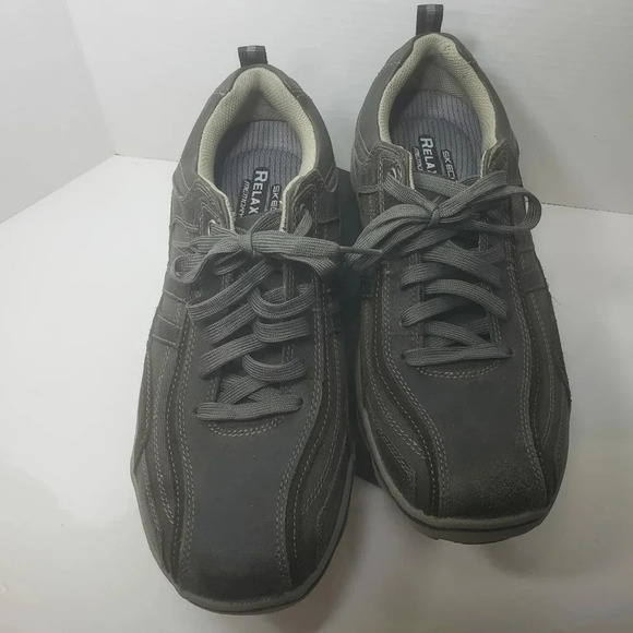 Skechers Relaxed Fit Memory Foam Mens Leather Lace-up Shoes,US  11. - Picture 5 of 7